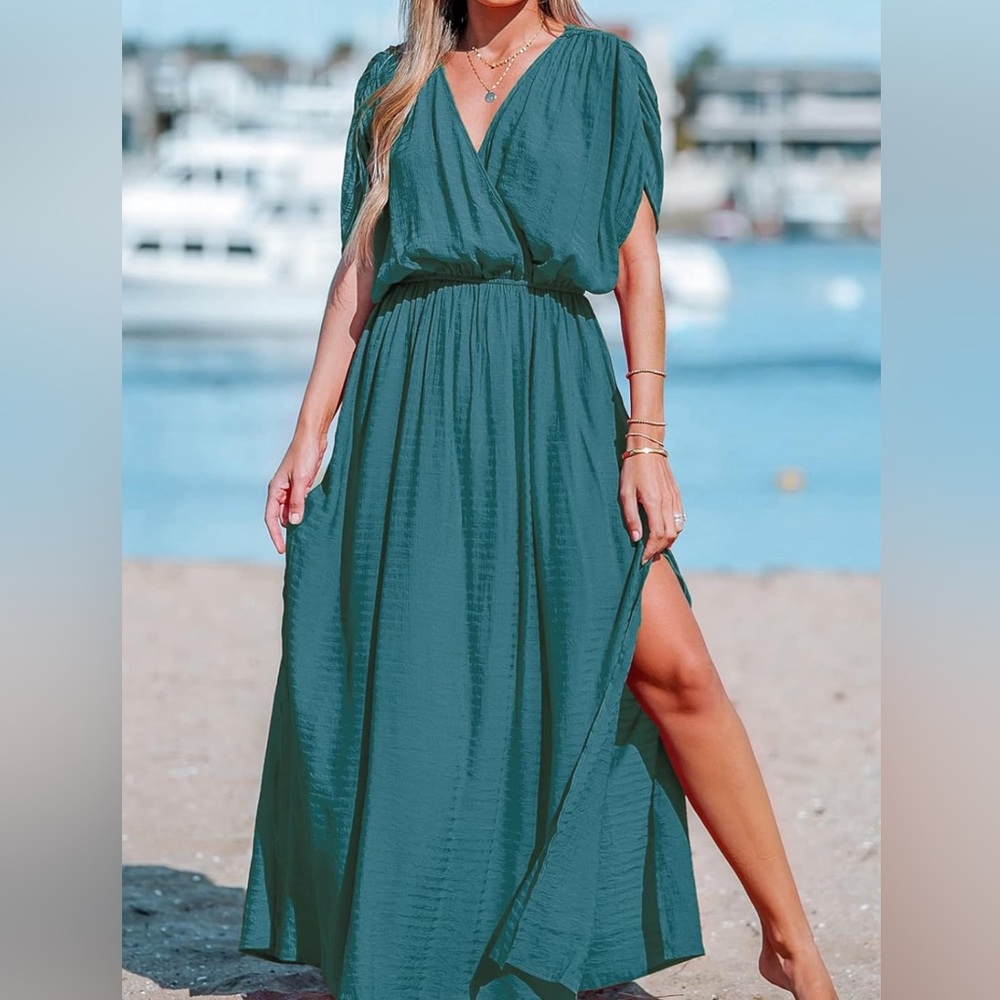 NWT CUPSHE Turquoise Maxi Dress/Cover Up